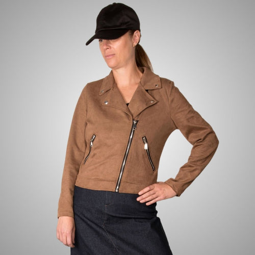 BIKER JACKET BROWN