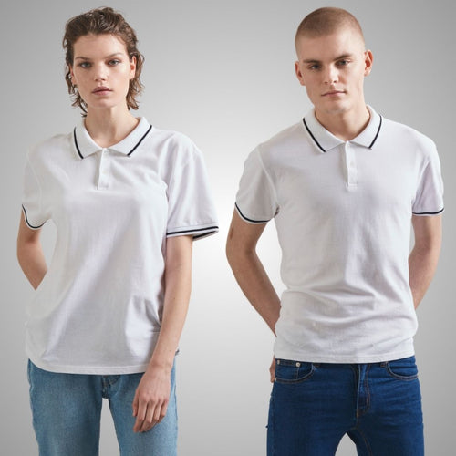 UNISEX POLO PIQUE WHITE