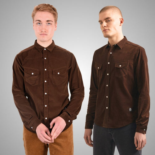 WESTERN SHIRT BROWN CORD