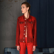 Load image into Gallery viewer, UNISEX DENIM JACKET RED