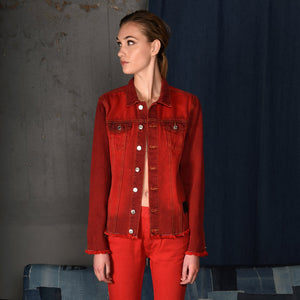 UNISEX DENIM JACKET RED