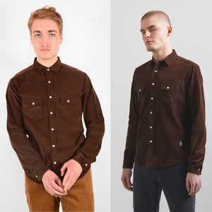 WESTERN SHIRT BROWN CORD